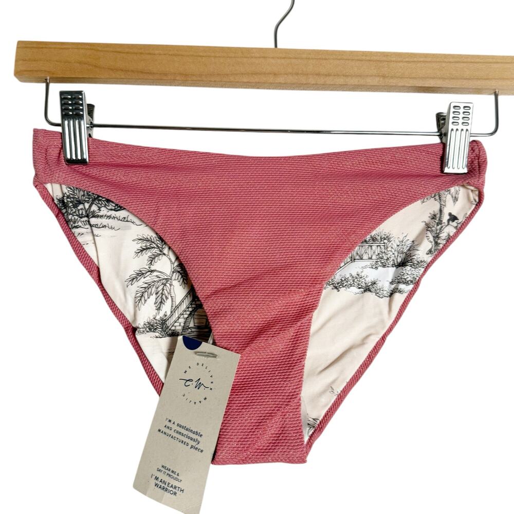 Maaji Watermelon Pink Sublimity Reversible Hipster Bikini Swimsuit Bottoms XS